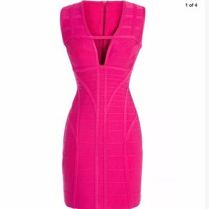 Herve Leger Fuchsia dress Size M